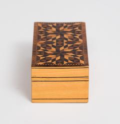 Tunbridge Ware Satinwood Jewelry Box - 1689654