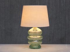 Ture Berglund Ture Berglund Green Glass Table Lamp Skansens Glasbruk Stockholm Sweden 1940s - 4118368