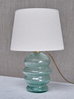 Ture Berglund Ture Berglund Green Glass Table Lamp Skansens Glasbruk Stockholm Sweden 1940s - 4118369