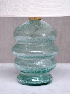 Ture Berglund Ture Berglund Green Glass Table Lamp Skansens Glasbruk Stockholm Sweden 1940s - 4118370