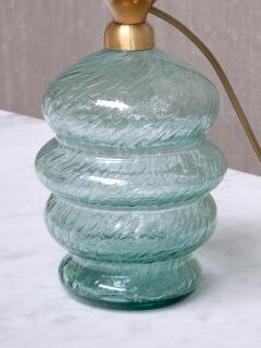 Ture Berglund Ture Berglund Green Glass Table Lamp Skansens Glasbruk Stockholm Sweden 1940s - 4118371
