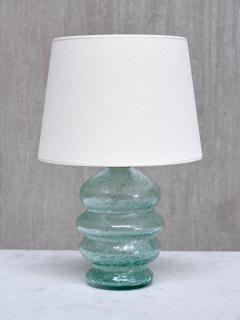 Ture Berglund Ture Berglund Green Glass Table Lamp Skansens Glasbruk Stockholm Sweden 1940s - 4118374