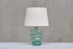 Ture Berglund Ture Berglund Green Glass Table Lamp Skansens Glasbruk Stockholm Sweden 1940s - 4118375