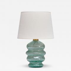 Ture Berglund Ture Berglund Green Glass Table Lamp Skansens Glasbruk Stockholm Sweden 1940s - 4120120