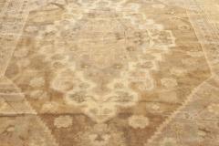 Turkish Oushak Brick Red Terracotta Deep Blue and Gold Wool Rug - 2457256