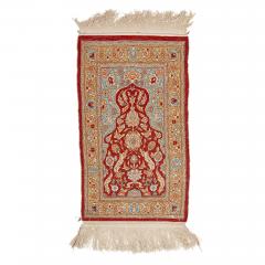 Turkish silk Hereke prayer rug - 3989265