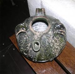 Turn of Century Walnut Oil Vessel - 1024247