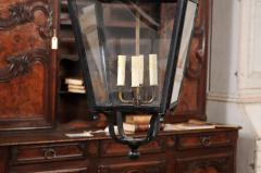 Turn of the Century French Iron and Glass Lantern Wired for the USA - 4381057