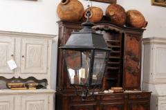 Turn of the Century French Iron and Glass Lantern Wired for the USA - 4381066