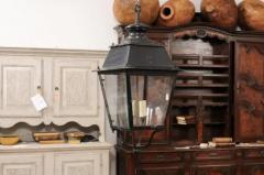 Turn of the Century French Iron and Glass Lanterns a Pair Wired for the USA - 3577365