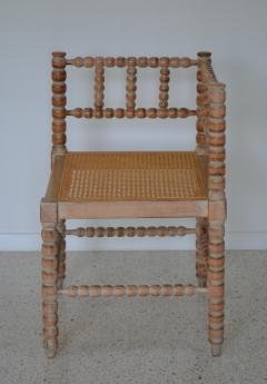 Turned Wood Corner Chair - 867498