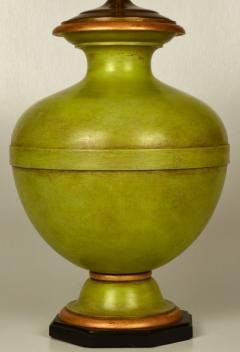 Turned and Painted Urn Shaped Lamp - 2751866