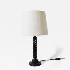 Turned ebonised wooden lamp 1960s  - 4683362