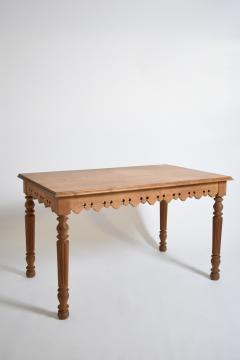 Turned oak rustic console table XIXth c  - 4464414