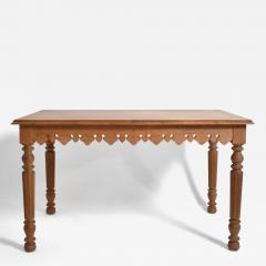 Turned oak rustic console table XIXth c  - 4562512
