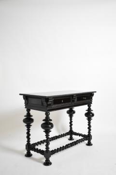 Turned wood dark rosewood table XIXth c  - 4716681