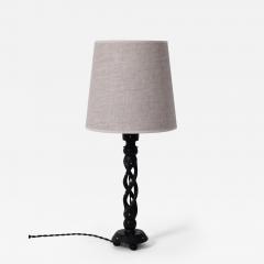 Turned wood twist lamp 1960s  - 4559933
