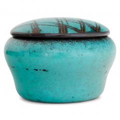 Turquoise Art Deco WMF Ikora Jar with Lid Germany 1920 - 3613395