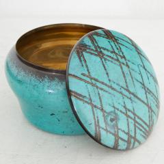 Turquoise Art Deco WMF Ikora Jar with Lid Germany 1920 - 3613399