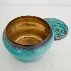 Turquoise Art Deco WMF Ikora Jar with Lid Germany 1920 - 3613401