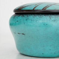 Turquoise Art Deco WMF Ikora Jar with Lid Germany 1920 - 3613402