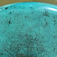 Turquoise Art Deco WMF Ikora Jar with Lid Germany 1920 - 3613403