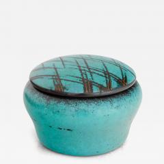 Turquoise Art Deco WMF Ikora Jar with Lid Germany 1920 - 3614892