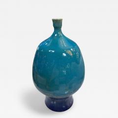 Turquoise Glazed Ceramic Vase - 4374461
