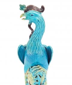 Turquoise Glazed Porcelain Phoenix China circa 1920 - 3849431