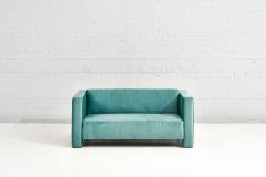 Turquoise Postmodern Cubic Settee 1970 - 2356984