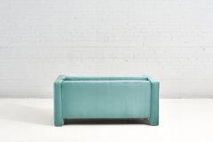 Turquoise Postmodern Cubic Settee 1970 - 2356988