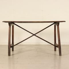 Tuscan Trestle Walnut Farm Table Circa 1780 - 905788