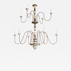 Tuscan Two Tier Monumental Painted Chandelier - 2642432