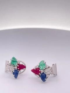 Tutti Frutti Earrings 18k White Gold - 3459026