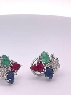 Tutti Frutti Earrings 18k White Gold - 3459027