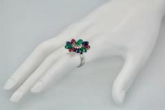 Tutti Frutti Ring Emeralds Rubies Sapphires and Diamonds - 3455315