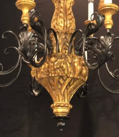 Twelve Light Italian Parcel Gilt Decorated Chandelier with Canopy - 2976652