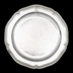 Twelve dinner plates from Admiral Lord Bridport s seagoing silver service 1785 7 - 1397898