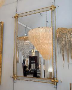 Twisted Murano glass and brass mirror - 2806128