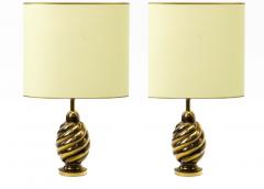 Twisted brass secession awesome pair of lamp - 872567