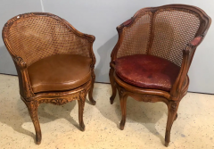 Two 18th Century French Caned Bergere de Bureau a Compatible Pair - 2542733