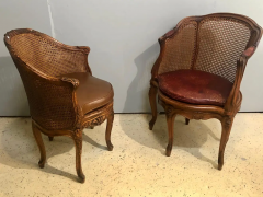 Two 18th Century French Caned Bergere de Bureau a Compatible Pair - 2542743