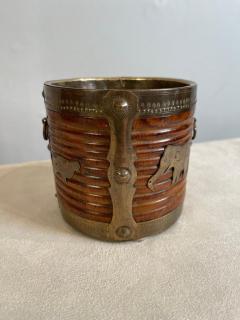 Two 19th Century Anglo Indian Brass Bound Turned Wood Peat Buckets - 2550313