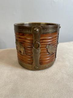 Two 19th Century Anglo Indian Brass Bound Turned Wood Peat Buckets - 2550323