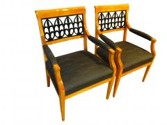 Two Biedermeier Armchairs Cherry Wood ca 1830 - 654792