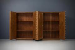 Two Cabinets by Stefano d Amico in Beech and Brass Signed and Dated 1974 - 3653889