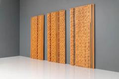 Two Cabinets by Stefano d Amico in Beech and Brass Signed and Dated 1974 - 3653932