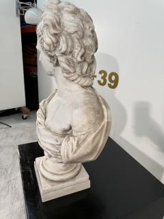 Two Classical White Marble Bust of a Lady Italy 1950s - 4310501
