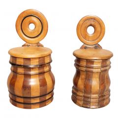 Two Dutch Mahogany and Satinwood Match Safes - 3768672