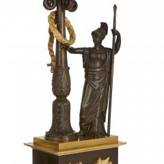 Two Empire style gilt and patinated bronze candelabra - 1907367